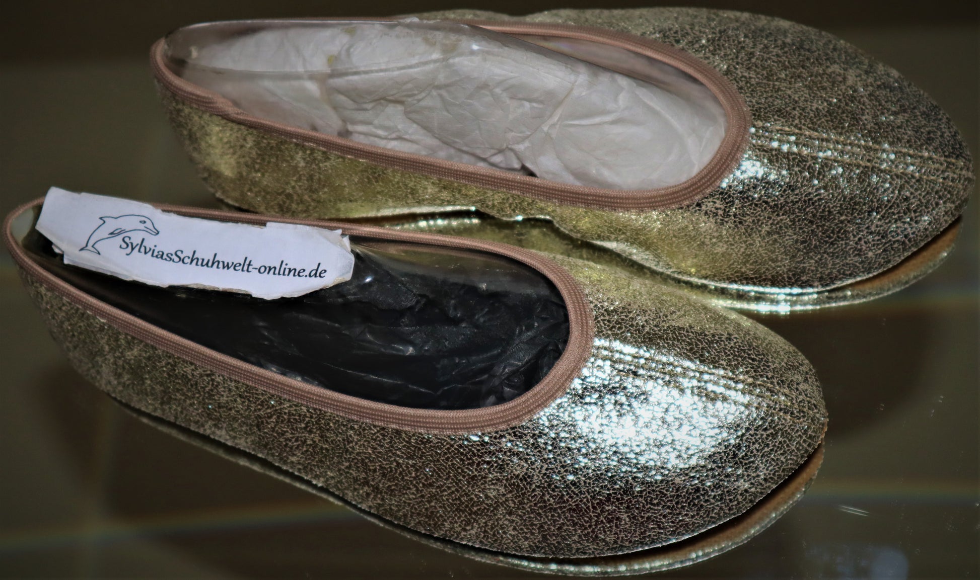 MajestiBallerina Bauchtanzschuhe golden Shimmery Gymnastikschuhe