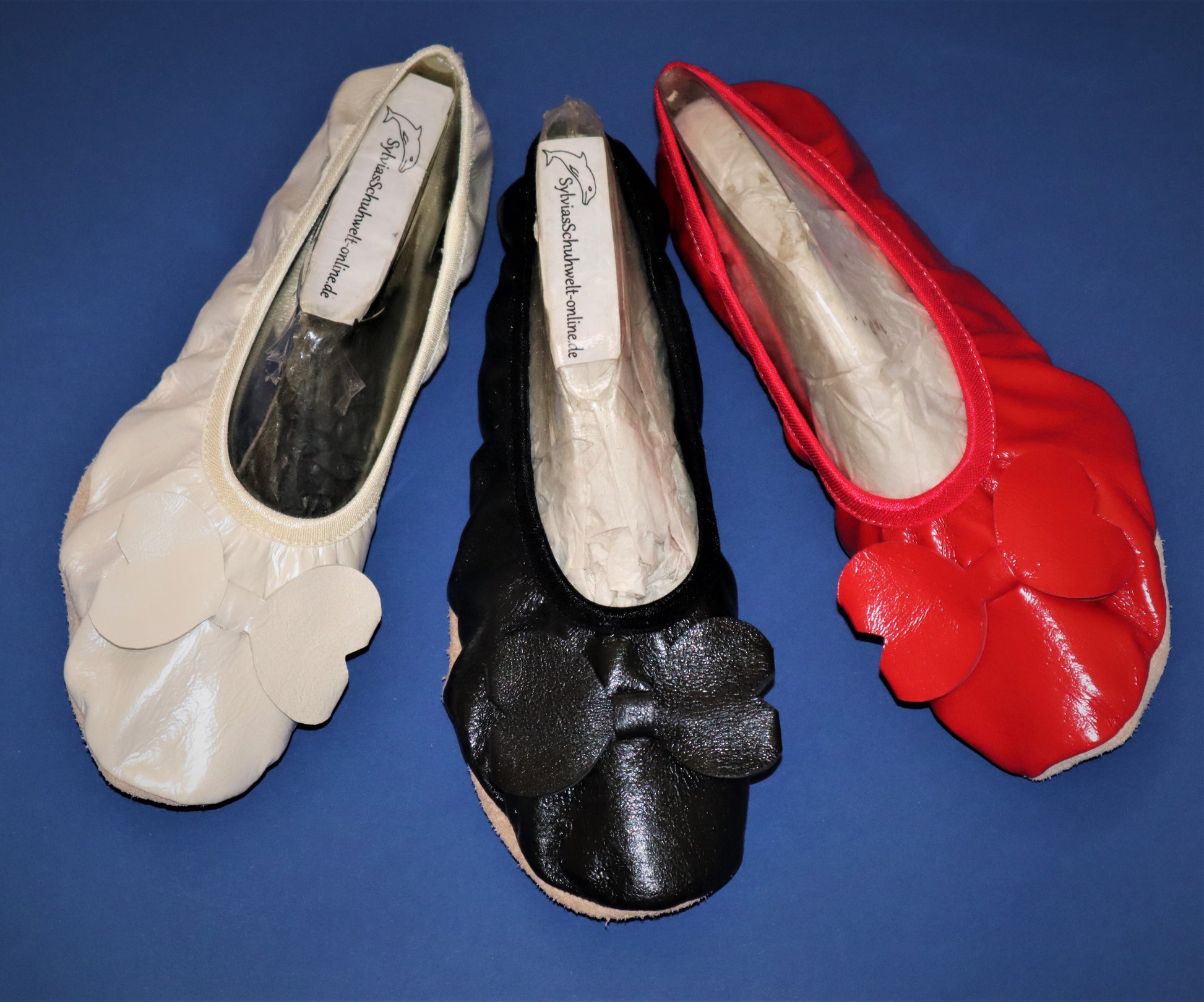 MajestiBallerina Reisehausschuhe Sophie Schmuck Design Ballerina aus Lackleder