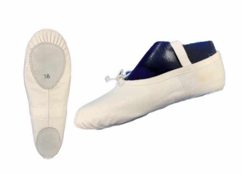 Ballettschuhe Schläppchen Leder split Sohle schwarz weiß oder rose