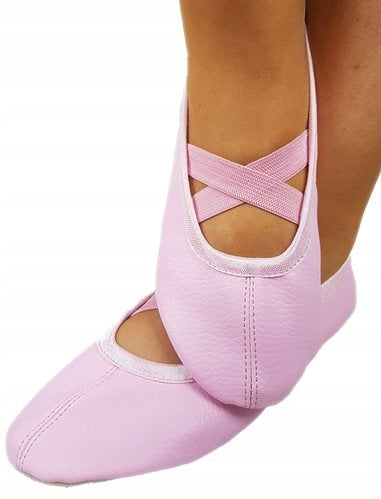 MajestiBallerina eco Gymnastikschuhe handmade Hausschuhe mit criss/cross Gummibandage