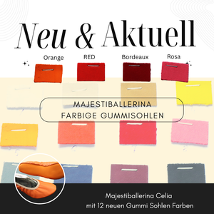 Majestiballerina CELIA mit farblich abgestimmter Gummisohle Elegance re-defined with Color-Styrogum (Kopie)